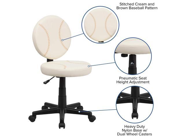 EMMA + OLIVER Baseball Swivel Task Office Chair