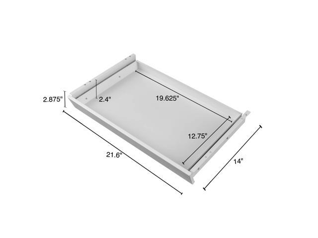 Stand Up Desk Store Add-On Office Sliding Under-Desk Drawer Storage Organizer for Standing Desks Requires 14' of Front to Back Clearance Beneath...