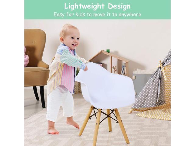 Costzon Kids Table and Chair Set, Mid-Century Modern Style Table Set Round Table with Armchairs for Toddler Children, Kids Dining Table and Chair...