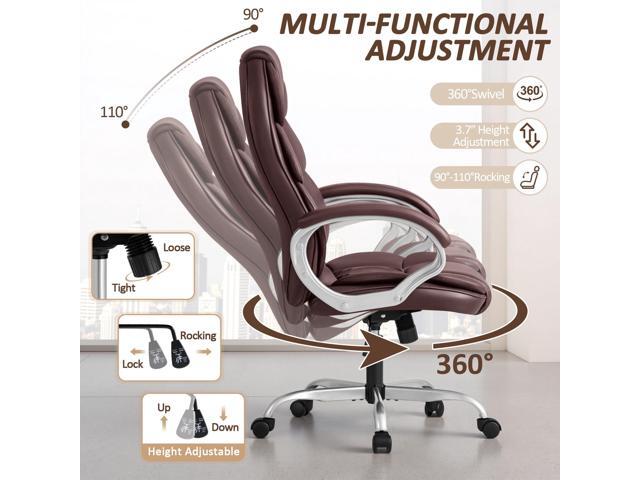 Homall Office Chair High Back Computer Chair Ergonomic Desk Chair, PU Leather Adjustable Height Modern Executive Swivel Task Chair with Padded...
