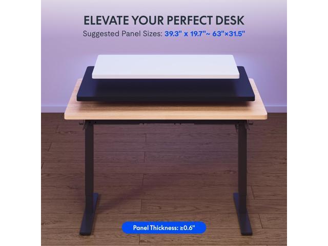 FLEXISPOT EN1 Height Adjustable Standing Desk Frame with Memory Controller, Electric Sit Stand Desk Base for Home and Office (Black Frame Only)