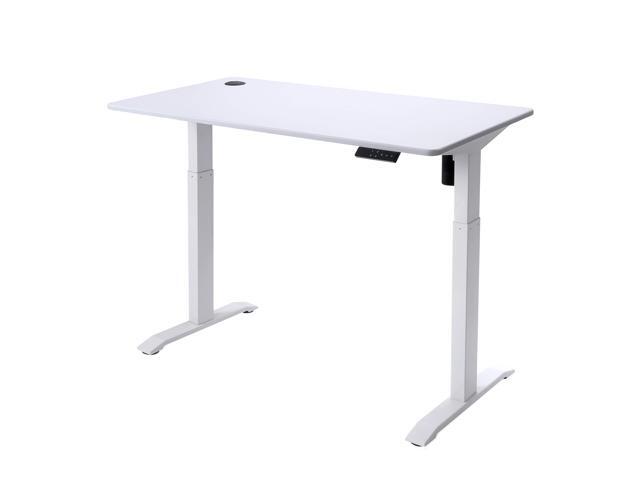 UNICOO Electric Height Adjustable Standing Table, Sit Stand Workstation, Gaming Desk, Motorized Whole-Piece Desk Board 48 * 24 in (KT1001-WW)