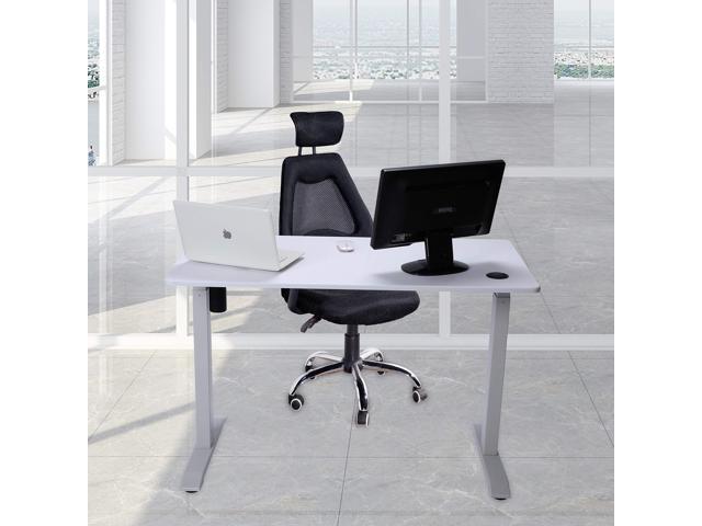 UNICOO Electric Height Adjustable Standing Table, Sit Stand Workstation, Gaming Desk, Motorized Whole-Piece Desk Board 48 * 24 in (KT1001-WW)