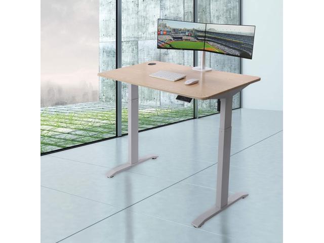 UNICOO Electric Height Adjustable Standing Desk, Electric Standing Workstation, Sit Stand Home Office Desk, Gaming Table, Whole-Piece Desktop Board...