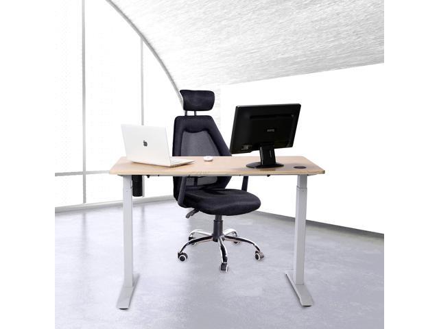 UNICOO Electric Height Adjustable Standing Desk, Electric Standing Workstation, Sit Stand Home Office Desk, Gaming Table, Whole-Piece Desktop Board...
