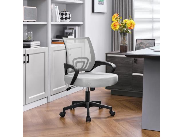 Yaheetech Ergonomic Office Chair Mid Back Computer Chair Mesh Desk Chair with Lumbar Support Armrest Executive Rolling Swivel Adjustable Task Chair...