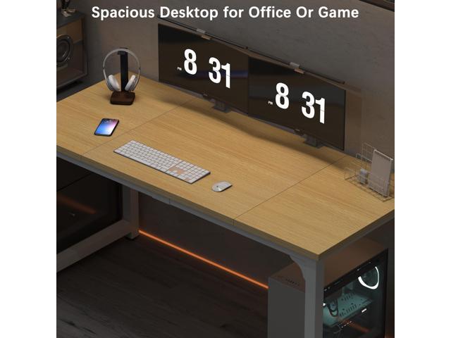 NSdirect 63' Computer Desk,Large Home Office Desk Wide Workstation 1 inch Thicker Tabletop for Writing,Games and Home Work PC Desk Modern Finish...