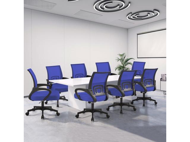 Yaheetech Mid-Back Mesh Office Chair Adjustable Ergonomic Computer Task Chair Swivel Rolling with Lumbar Support Armrest for Home Office Work...