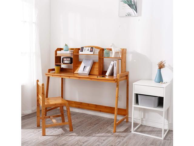 UNICOO BAMBOO SERIES Bamboo Height Adjustable Kids Desk and Chair Set, Children Desk, Kids Study Table and Chair Set (Nature - 02)