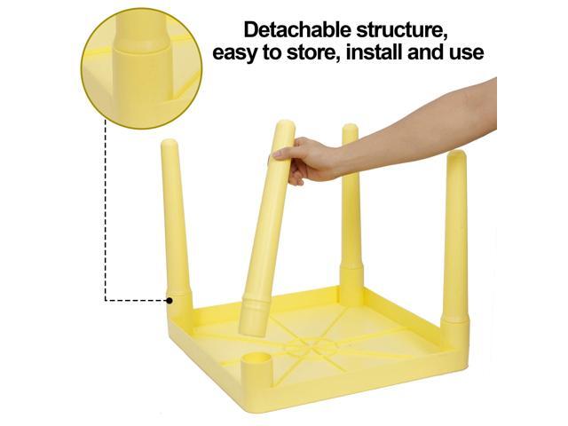 Kids Table and 4 Chairs Set, Toddler Table Plastic Sturdy Desk for Reading, Art, Homework
