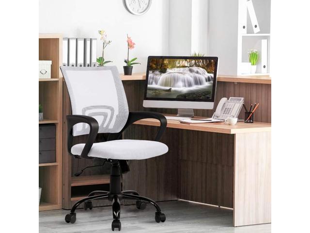 Office Chair Desk Chair Computer Chair Ergonomic Mid Back Mesh Chair with Lumbar Support & Armrest Modern Adjustable Height Swivel Task Executive...