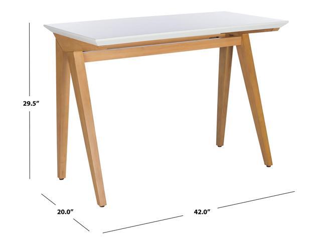 SAFAVIEH Home Collection Reid Oak/ White Computer Table Home Office Work Study Desk