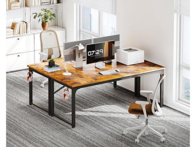 Coleshome 63 Inch Computer Desk, Modern Simple Style Desk for Home Office, Study Student Writing Desk, Vintage