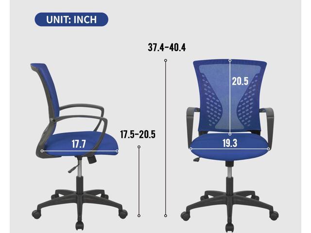 Conference Room Chairs Home Office Chair Ergonomic Desk Mesh Computer with Lumbar Support Armrest Mid Back Rolling Swivel Adjustable Task for...