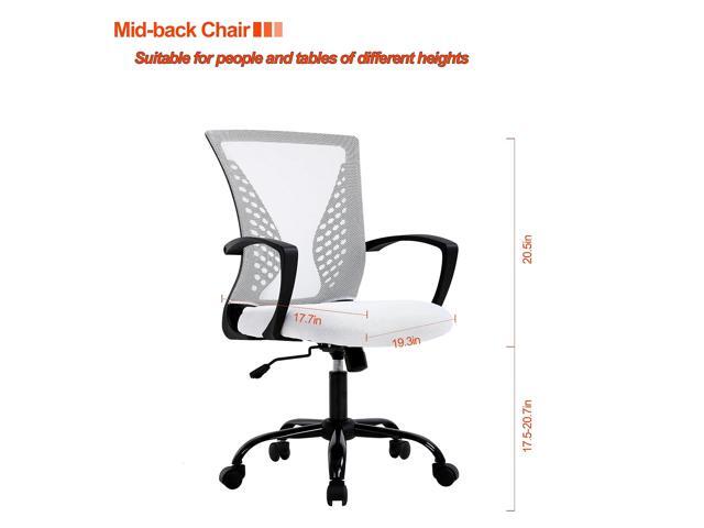 Conference Room Chairs Home Office Chair Ergonomic Desk Mesh Computer with Lumbar Support Armrest Mid Back Rolling Swivel Adjustable Task Cute...