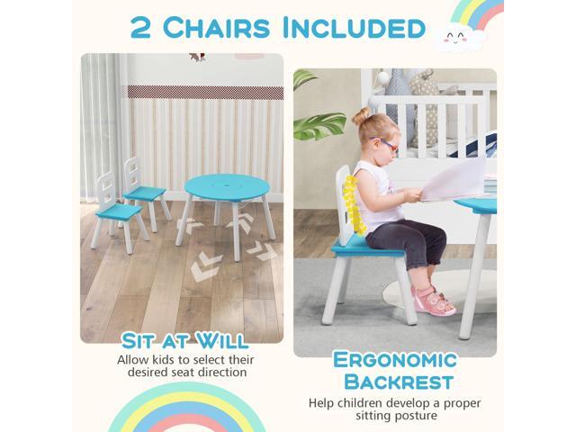 Costzon Kids Table and Chair Set, Wood Activity Table w/Center Mesh Storage, Children Furniture Gift for Boys & Girls, Ideal for Arts, Crafts,...