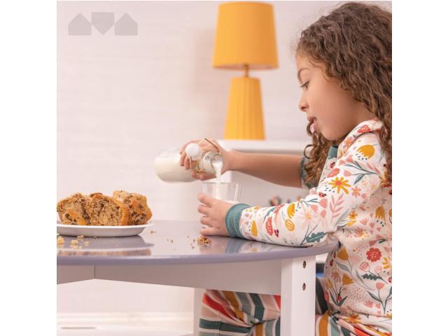 Milliard Toddler Table and Chair Set Round Kids Activity Table With 4 Storage Stools, Nesting Design for Toddlers, Kids Play Table with Storage -...