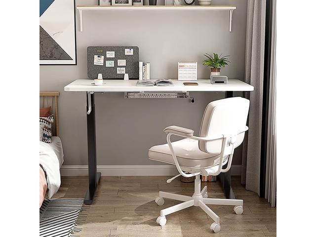Tangkula Hand Crank Stand Up Desk Frame, Manual Height Adjustable Standing Workstation with Foldable Crank Handle, Cable Management Tray, Headphone...