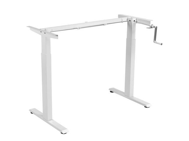 Tangkula Hand Crank Stand Up Desk Frame, Manual Height Adjustable Standing Workstation with Foldable Crank Handle, Cable Management Tray, Headphone...