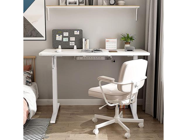 Tangkula Hand Crank Stand Up Desk Frame, Manual Height Adjustable Standing Workstation with Foldable Crank Handle, Cable Management Tray, Headphone...
