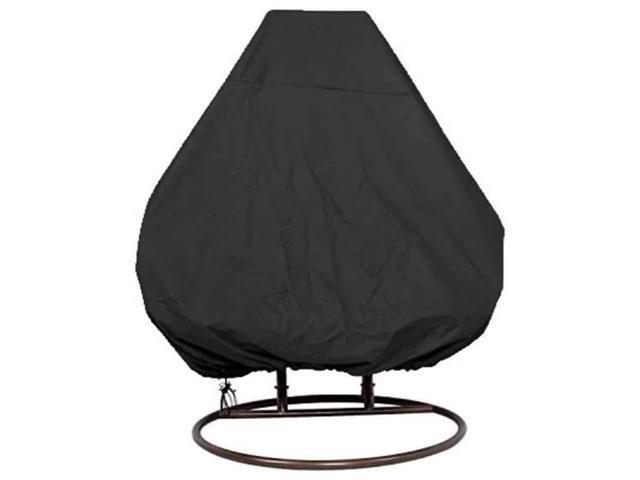 Patio Hanging Egg Chair Cover 420D Durable Egg Swing Chair Cover with Zipper Waterproof Windproof Dustproof Outdoor Chair Cover with PU Silver...