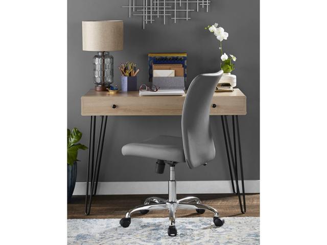 Realspace Callay 42' W Writing Desk, Blonde Oak/Black
