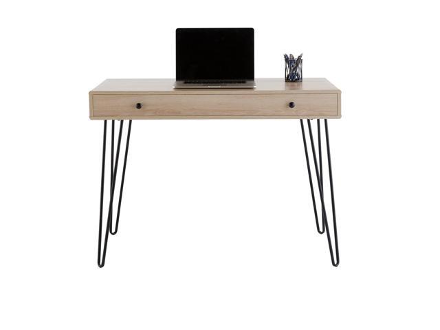 Realspace Callay 42' W Writing Desk, Blonde Oak/Black