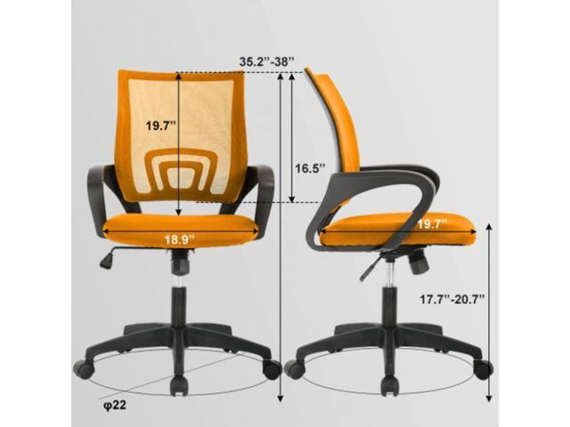Desk Chair Home Office Chair, Mesh Computer Chairs with Lumbar Support& Armrests, Adjustable Ergonomic Mid-Back Computer Desk Chair, Executive...