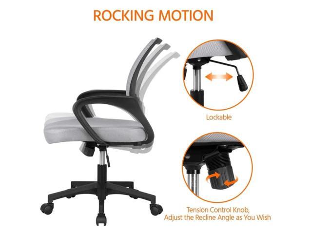 Ergonomic Desk Chair Office Chair, Mesh Computer Chair with Lumbar Support& Armrests, Adjustable Home Mid Back Task Chair, Modern Rolling Swivel...
