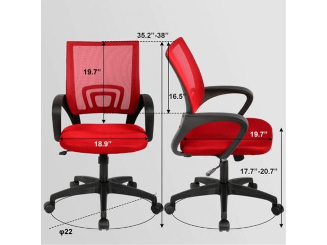 Home Office Chair Mesh Desk Chair with Lumbar Support Armrests, Adjustable Ergonomic Computer Chair, Modern Mid Back Task Executive Chair Rolling...