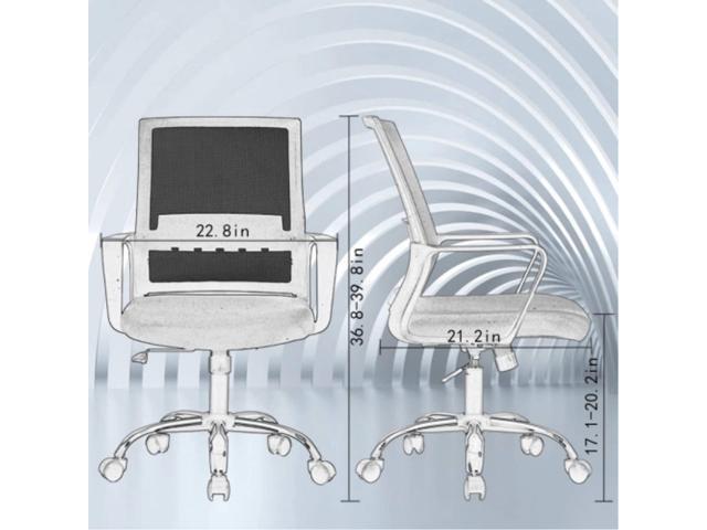 Ergonomic Desk Chair Mesh Office Chair, Computer Chair with Lumbar Support& Armrests, Adjustable Mid-Back Computer Desk Chair, Modern Executive...
