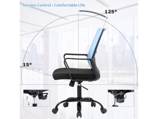 Home Office Chair Mesh Ergonomic Desk Chair, Computer Chair with Lumbar Support, Adjustable Mid Back Task Chair Modern Executive Rolling Swivel...