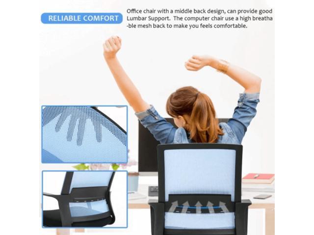 Home Office Chair Mesh Ergonomic Desk Chair, Computer Chair with Lumbar Support, Adjustable Mid Back Task Chair Modern Executive Rolling Swivel...