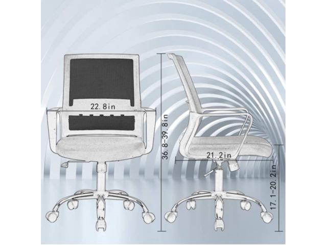 Office Chair Ergonomic Desk Chair, Mesh Computer Chair with Lumbar Support& Armrest, Adjustable Mid Back Task Chair Modern Executive Rolling Swivel...