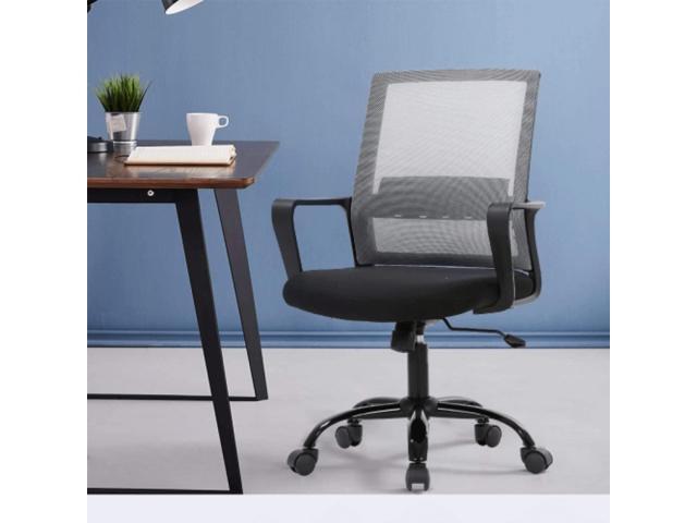 Office Chair Ergonomic Desk Chair, Mesh Computer Chairs with Lumbar Support& Armrests, Adjustable Mid Back Task Chair, Modern Home Rolling Swivel...