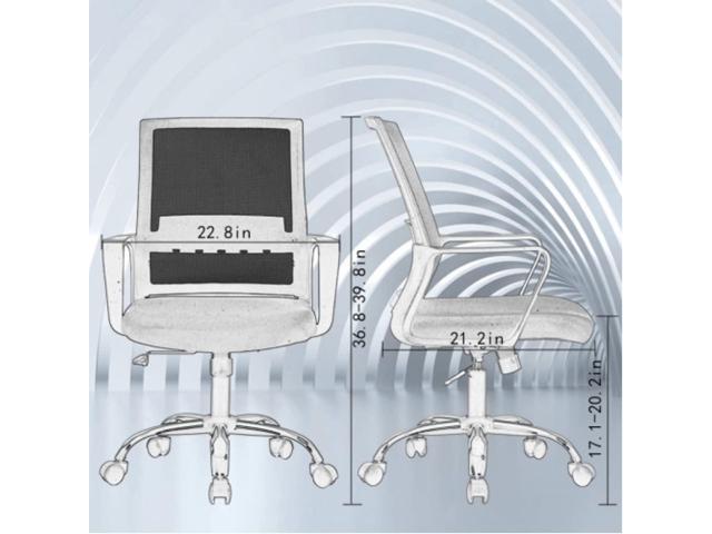 Desk Chair Ergonomic Office Chair, Mesh Computer Chair with Lumbar Support, Adjustable Modern Mid Back Task Executive Chair Rolling Swivel Task...