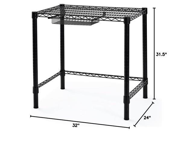 DormCo Suprima Heavy Duty Carbon Steel Desk - Compact Size - Black