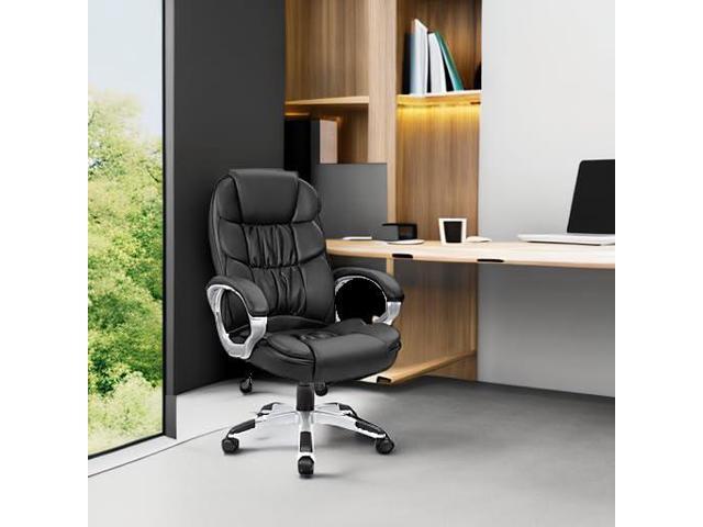 Homall Office Chair High Back Computer Desk Chair, PU Leather Adjustable Height Modern Executive Swivel Task Chair with Padded Armrests and Lumbar...