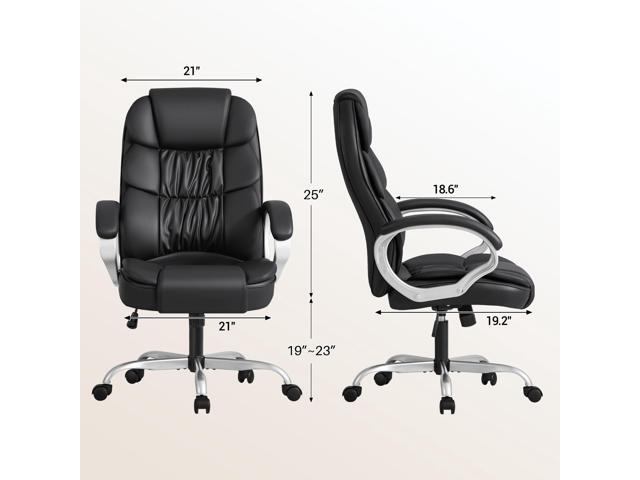 Homall Office Chair High Back Computer Desk Chair, PU Leather Adjustable Height Modern Executive Swivel Task Chair with Padded Armrests and Lumbar...