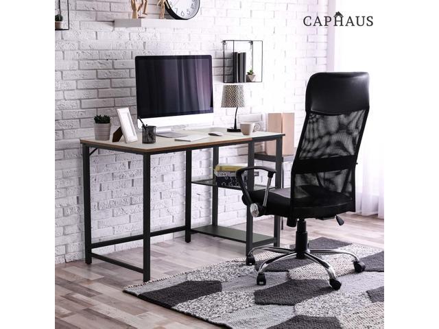 CAPHAUS 47 Inch Computer Desk with 2-Tier Storage Shelves, for Home Office & Gaming, Small Spaces Desk for Bedroom/Office/Dorm, Easy Assemble P2...