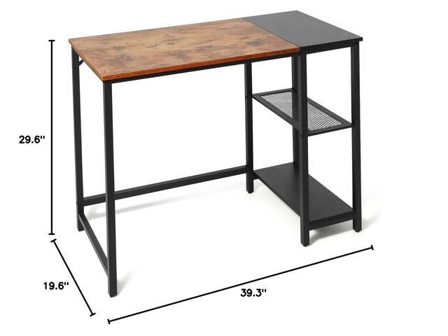 CAPHAUS 40 Inch Computer Desk with 2-Tier Storage Shelves, for Home Office & Gaming, Small Spaces Desk for Bedroom/Office, Easy Assemble P2 Board &...