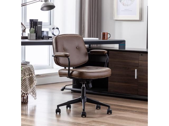 HEAH-YO Modern Armless Desk Chairs Set of 1, Swivel Computer Task Chair with Wheels and Armrests, Adjustable Office Chair with Backrest for Home...