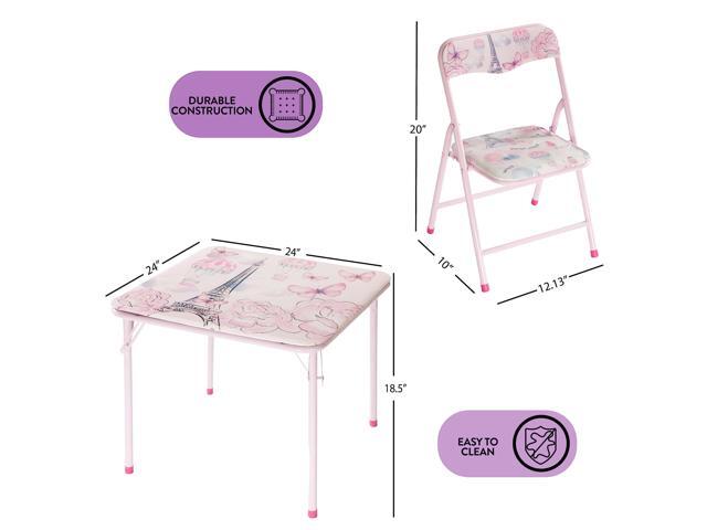 Heritage Kids Paris 3 Piece Table and Chair Set, Pink
