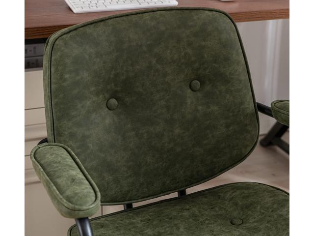 DUOMAY Retro Home Office Computer Desk Chair with Armrest, Modern Mid Back Swivel Task Chair Rolling Adjustable Office Guest Chair for Home Office,...