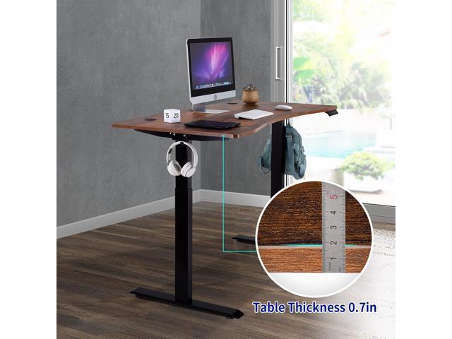 UNICOO - Dual Motor Electric Height Adjustable Standing Desk 59'x29.5' Inches, Home Office Computer Desk, Gaming Desk, with USB Charging and Hooks...