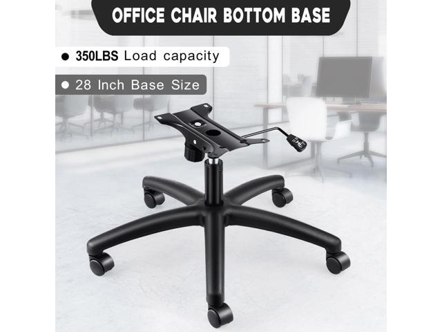 28' Swivel Chair Base Replacement, Office Chair Base, 350 Pounds Heavy Duty Gaming Chair Replacement Base with Bottom Plate Stand Cylinder and Casters