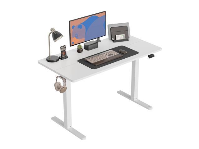 CubiCubi Electric Standing Desk, 48 x 24 Inches Height Adjustable Sit Stand Desk, Ergonomic Home Office Computer Workstation, Black