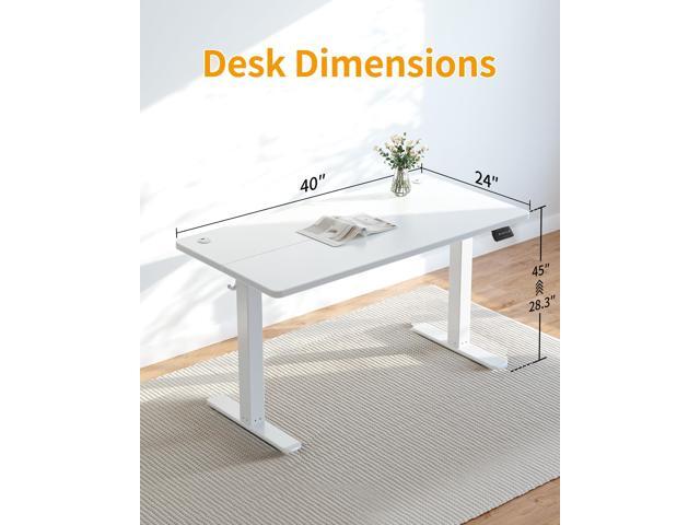 CubiCubi Electric Standing Desk, 48 x 24 Inches Height Adjustable Sit Stand Desk, Ergonomic Home Office Computer Workstation, Black