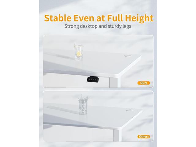CubiCubi Electric Standing Desk, 48 x 24 Inches Height Adjustable Sit Stand Desk, Ergonomic Home Office Computer Workstation, Black