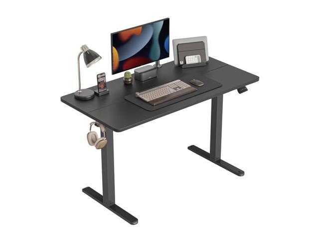 CubiCubi Electric Standing Desk, 48 x 24 Inches Height Adjustable Sit Stand Desk, Ergonomic Home Office Computer Workstation, Black